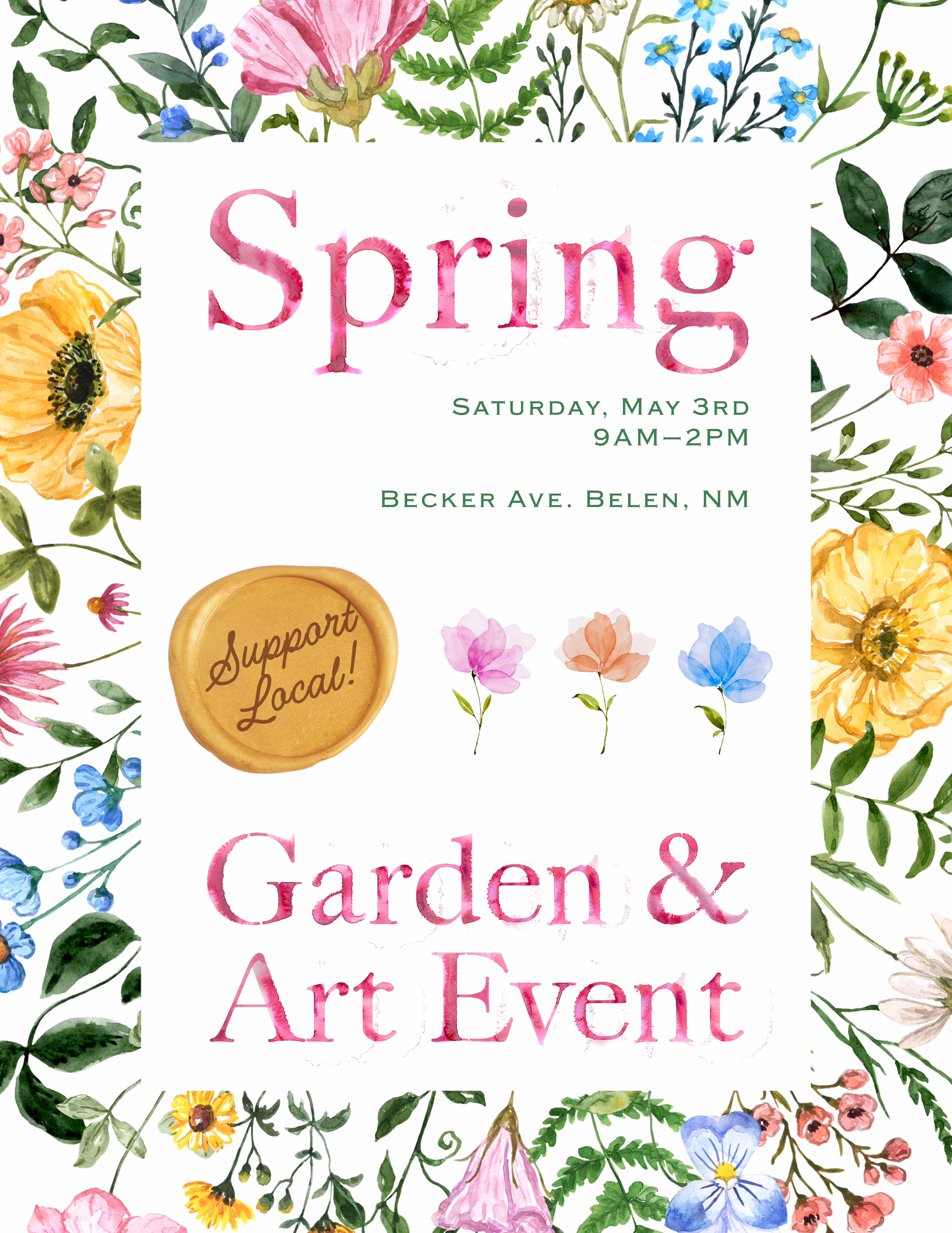 Spring Garden and Art Event by Belen Arts District