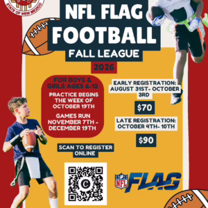 Registration Open for NFL Flag Football!